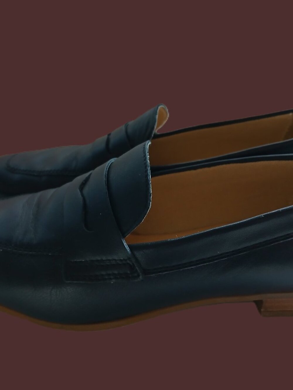 Geox Dark Blue Genuine Leather Women's Loafers Size 6 - Picture 3 of 5